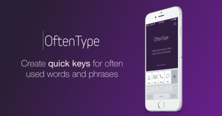 OftenType, teclado alternativo para iOS 8 que nos permitirá crear atajos para lo que más tecleamos