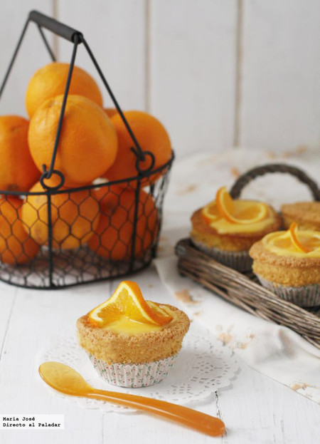 Cupcakes de almendra con glaseado de naranja, una receta tan fácil que incluso puede hacerla un niño
