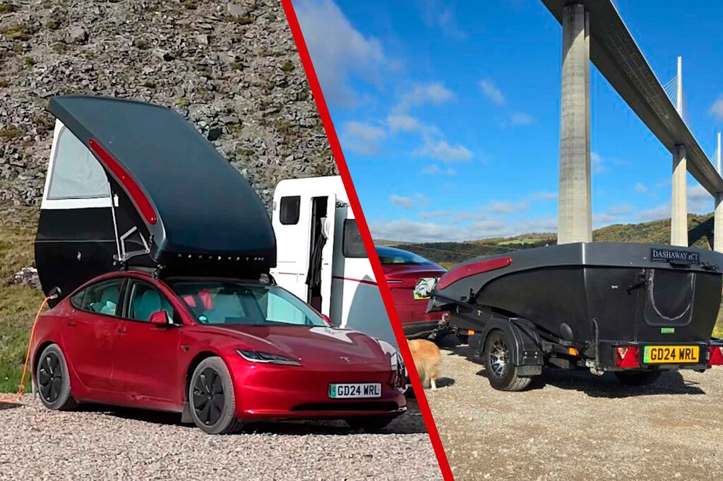 Era un cofre de techo camper para el Tesla Model 3, pero nadie lo quería. Ahora es un remolque camper para coches eléctricos y por fin tiene sentido