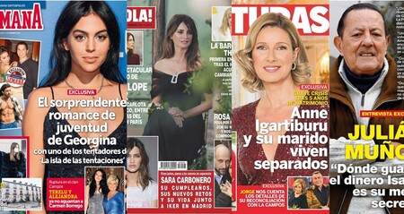 Georgina Rodríguez enamorada de un tentador, el divorcio de Anne Igartiburu y Julián Muñoz como inspector de Hacienda: Estas son las portadas de la semana del 3 de febrero