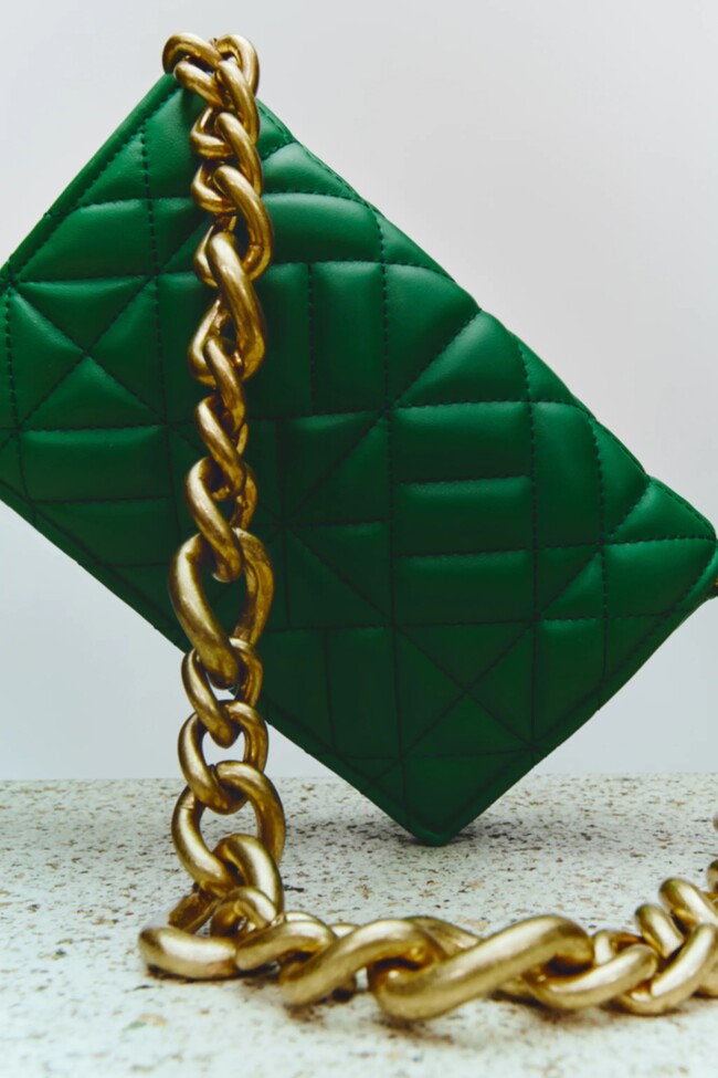 bolso verde zara
