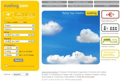 Vueling: la web de viajes más fácil de usar