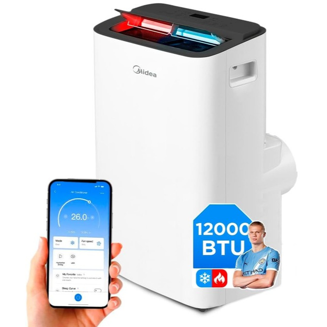MIDEA Pingüino Aire Acondicionado Portátil Frío y Calor 3000 Frigorías