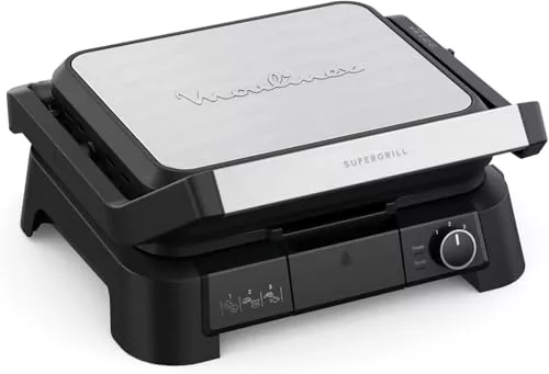 Moulinex SuperGrill 3en1 - Grill de contacto, plancha y paninis