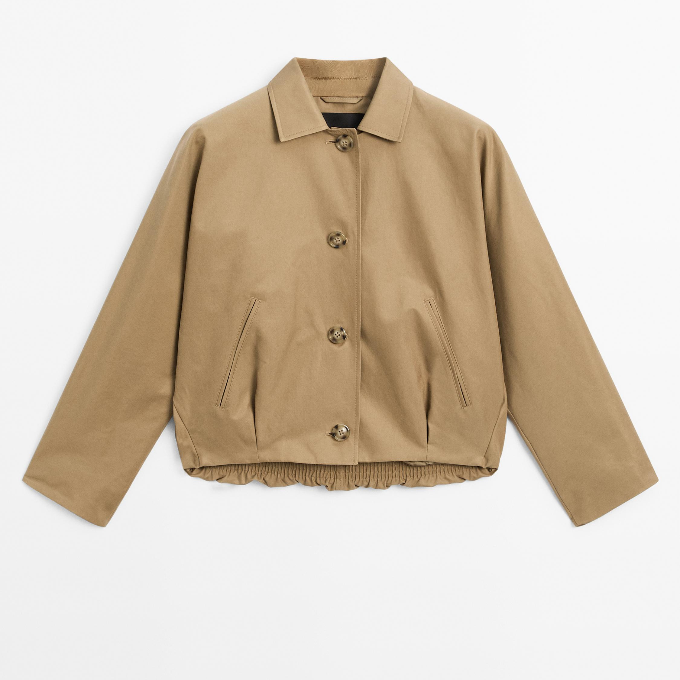 Chaqueta capa oversize mezcla algodón