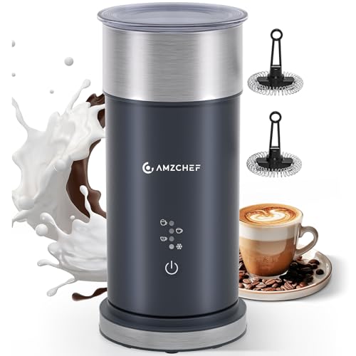 AMZCHEF Espumador de Leche Eléctrico 4 en 1 