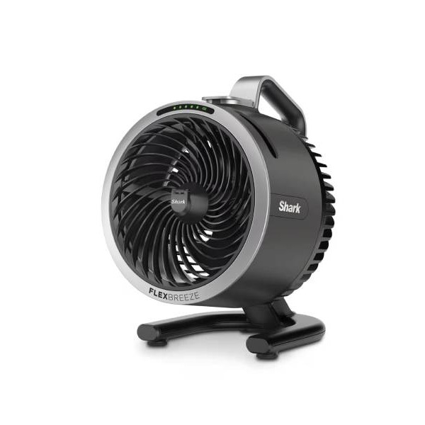 Ventilador portátil de sobremesa Shark FlexBreeze HydroGo (para interior y exterior) con nebulizador, Carbón FA050EU
