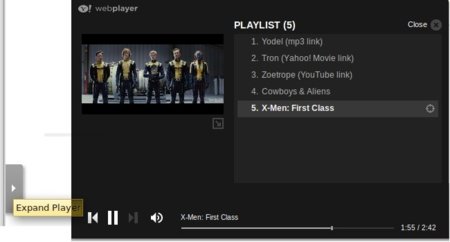 Yahoo WebPlayer