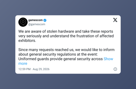 ¡Escándalo en la Gamescom 2026! Varios estudios de videojuegos denuncian el robo de ordenadores y la respuesta de la Gamescom es lamentable