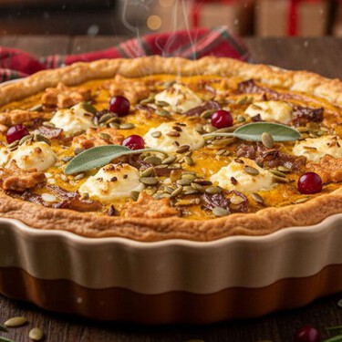 Pastel salado de calabaza: la guarnición perfecta para tu cena navideña, estará lista en 45 minutos