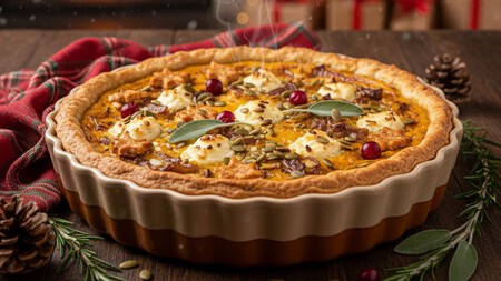 Pastel salado de calabaza: la guarnición perfecta para tu cena navideña, estará lista en 45 minutos