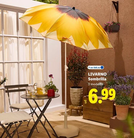Sombrilla Girasol Facebook Lidl