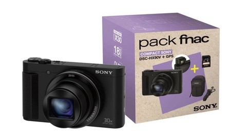 En Fnac tienes un interesante pack con la compacta Sony Cybershot DSC-HX90V y complementos por sólo 339,90 euros