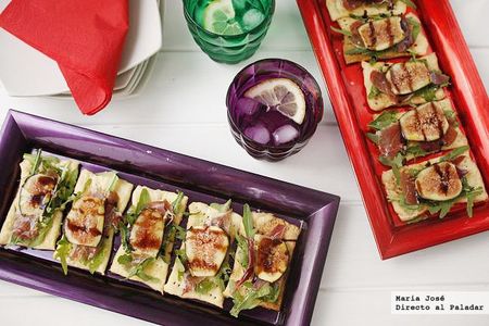 Receta de tostadas de hojaldre con higos