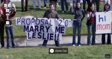 Imagen de la Semana: Propuesta de matrimonio 2.0 en Google Street View