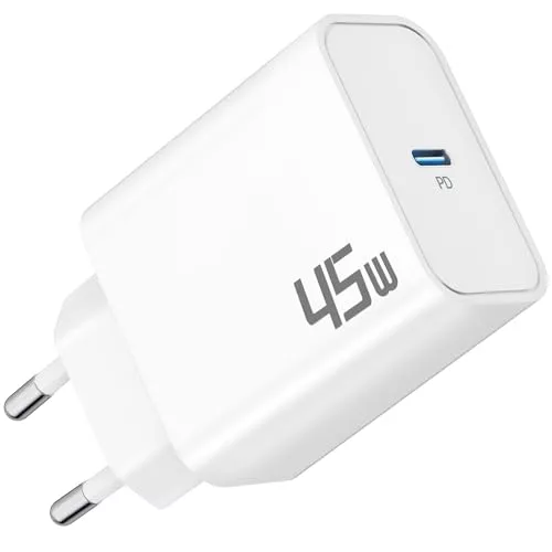 45W Cargador USB C GAN para Google Pixel 10/9/9 Pro XL Fold, Pixel 8/8a/7/7a/6/6a/5/5a/4/4a/3/3a, iPhone 17 Air 16 15 Pro MAX, Fast Charger Carga Rapida Cargador Rapido Type C Enchufe