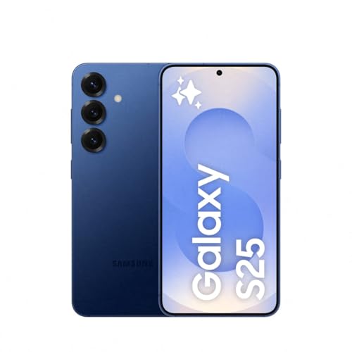 Samsung Galaxy S25 128GB Teléfono Móvil con IA, Galaxy AI, 12GB RAM, Cámara 50MP, Dual SIM, IP68, Garantía del Fabricante 3 Años + 1 Año Extra, Color Azul Marino (Versión Española)