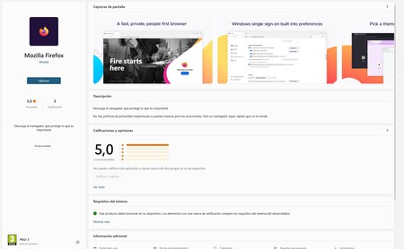 La llegada de un Firefox "recortado" a la Tienda de Windows 10 y 11 muestra lo mejor y lo peor de la Microsoft Store