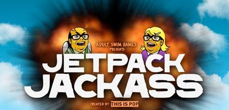 'Jetpack Jackass', un hombre atado a un cohete, explosiones y música ochentera. Juego gratuito