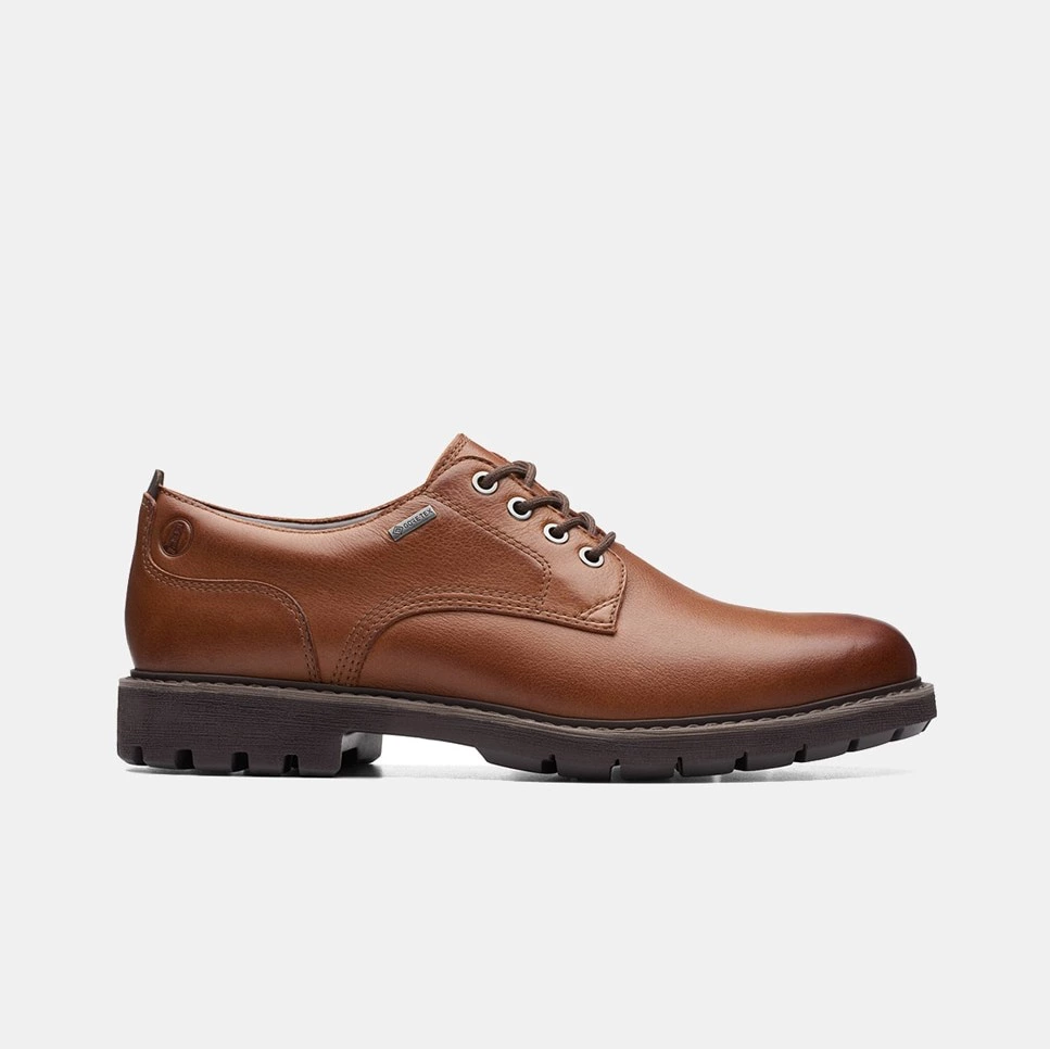 Zapatos de cordones Clarks Rockie 2 Lo GTX de hombre en piel con pala lisa
