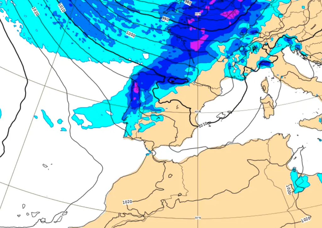 Eso que entra por el norte es invierno en estado meteorológicamente puro. Y va a llegar antes de que acabe la semana 