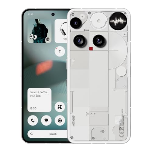 Nothing Phone (3) – Smartphone con Triple Cámara 50MP, Batería de Silicio Carbono de Larga Duración 24h, Pantalla AMOLED 6,67" con 120Hz y Glyph Matrix, 16GB + 512GB - Blanco