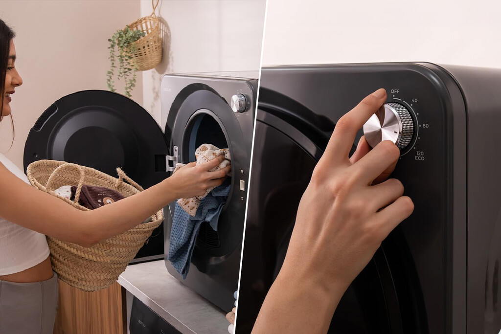 Adiós al tendedero en el salón o el dormitorio: esta secadora compacta (y sin instalación) es ideal para pisos pequeños
