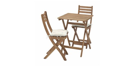Mesa con dos sillas plegables ASKHOLMEN