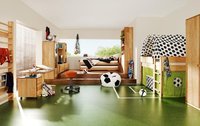 Una habitación infantil muy futbolera