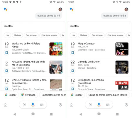 Google アシスタントのイベント