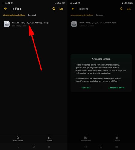 Actuallizar Realme Manual