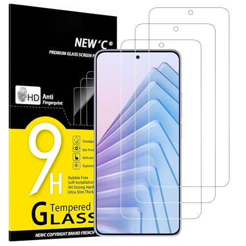 NEW'C 3 Piezas, Protector Pantalla para Xiaomi Redmi Note 14 5G/4G, (no compatible con Xiaomi Redmi Note 14 Pro 5G) Cristal templado Antiarañazos, Antihuellas, Sin Burbujas, Ultra Resistente