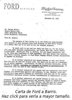 Carta de Ford a Barris