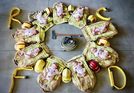 Nueve Bebes Bomberos