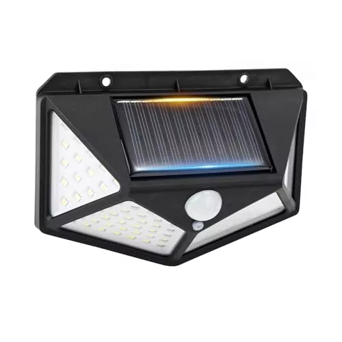 GRIFEMA Luz solar exterior con sensor, 100 LED