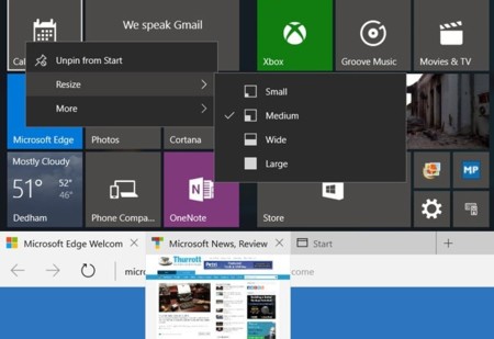 Previews de pestañas en Edge, apps en tarjeta SD y más. Estas son las otras novedades de la build filtrada 10558 de Windows 10
