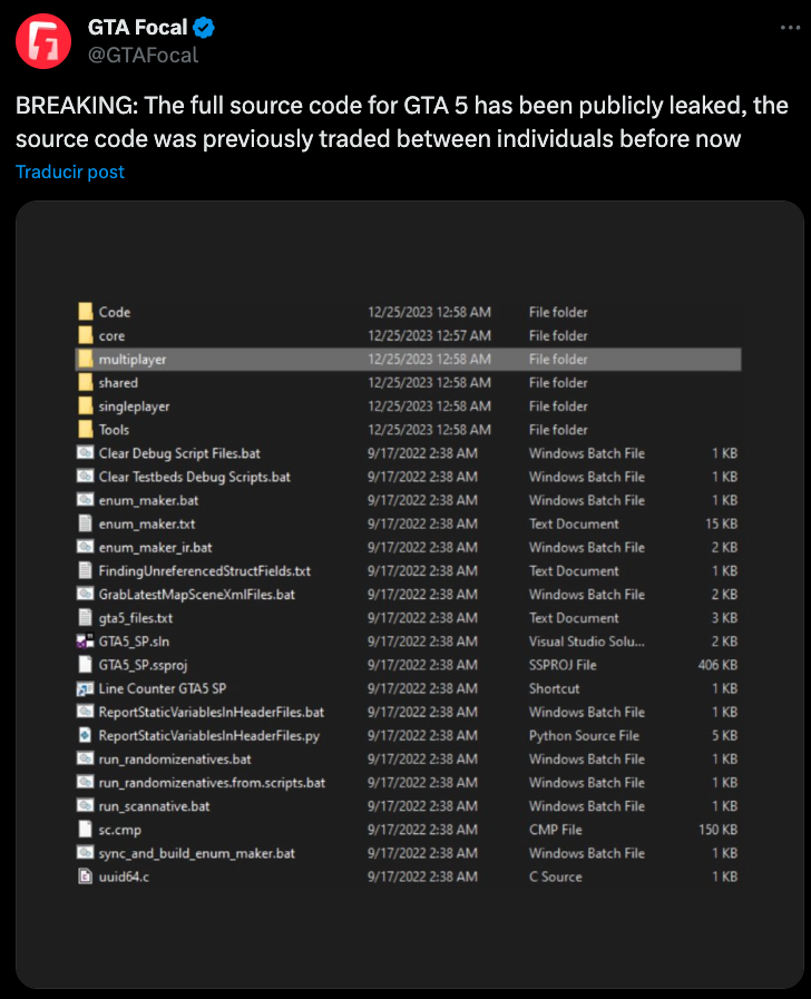 Gta 5 Script Code Supuesto código fuente de GTA 5 aparece en línea: usuarios de redes ...