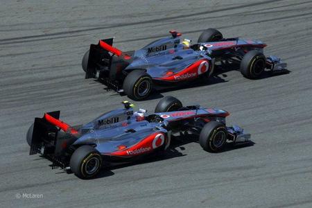 Los McLaren de Button y Hamilton en el GP Turquía 2011