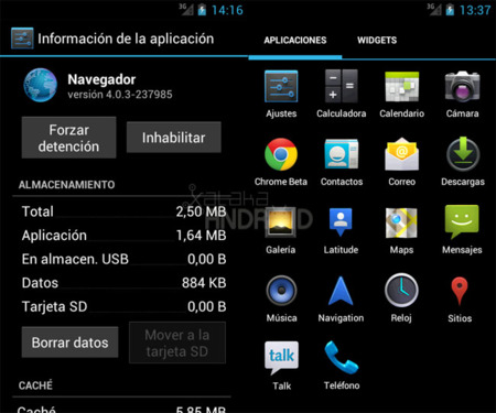 Ocultar aplicaciones en Android 4.0 (Ice Cream Sandwich)