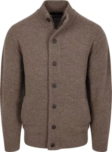Barbour Essential Patch Through Knitted Jumper, Chaqueta para hombre, Darkstone, L