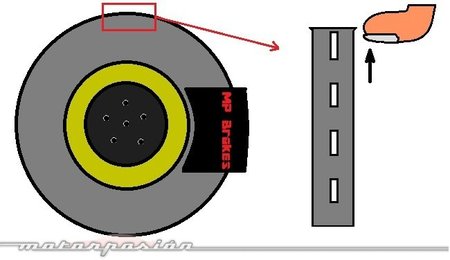Comprobación escalón disco de freno