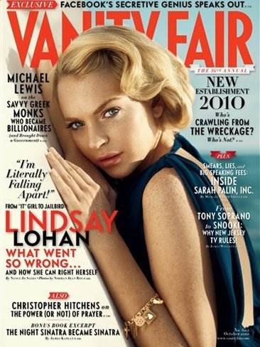 Lindsay Lohan en plan niña buena en Vanity Fair, ¡lo que faltaba!