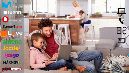 Los mejores precios en combinados familiares con fibra y dos líneas móviles o más