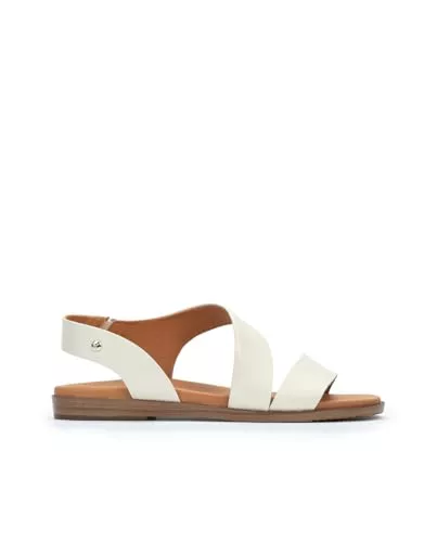 Pikolinos Sandalias Planas en Cuero Formentera para Señora Color Nata