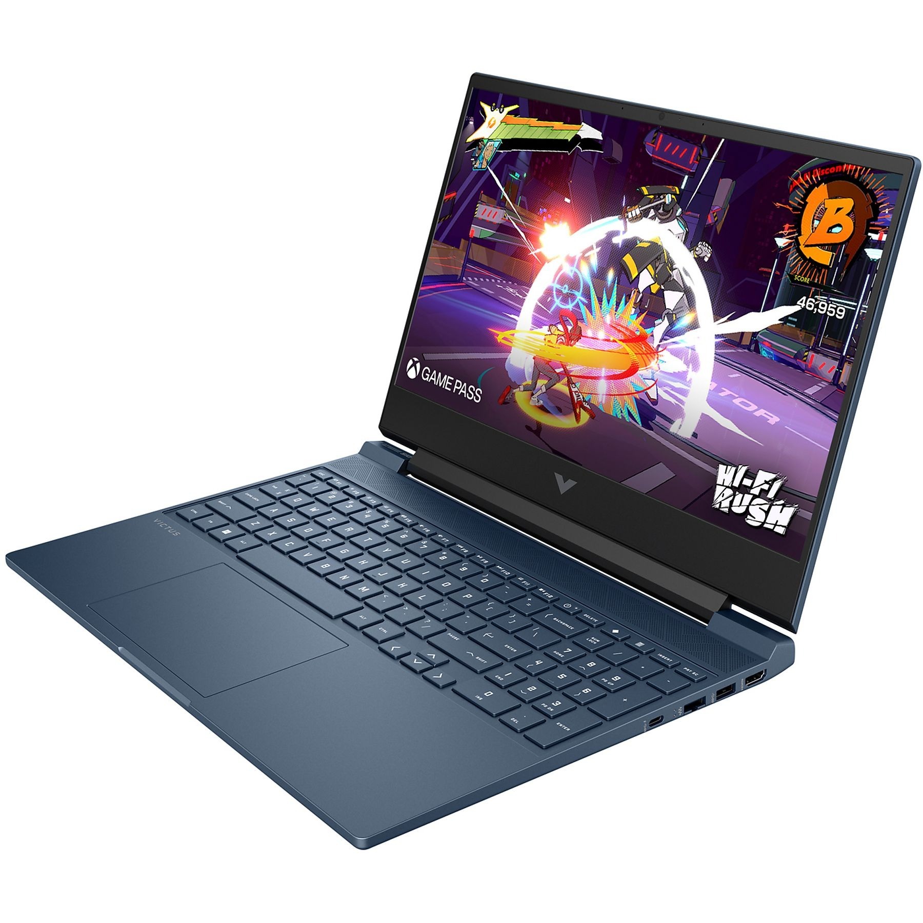 Portátil gaming - HP Victus 15-fa2021ns, 15.6" Full HD, Intel® Core™ i5-13420H, 16GB RAM, 512GB SSD, RTX™ 3050, Sin sistema operativo, Azul