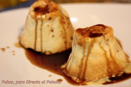 Falsos flanes de pollo al curry. Receta