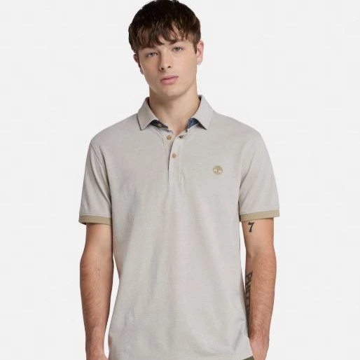 Timberland - Polo de hombre de manga corta Oxford Slim fit.