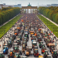 Alemania va a quitar las ayudas al campo por considerarlas "climáticamente dañinas". Miles de tractores bloquearon Berlín y ahora amenazan con parar el país
