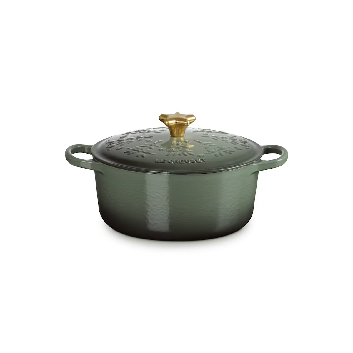 Cocotte redonda Holly de hierro fundido Le Creuset - Verde oscuro 24 cm