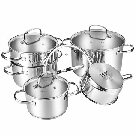 Cupón de descuento de 21 euros en la batería de cocina Deik de 5 piezas: aplicándolo se queda en 48,99 euros en Amazon